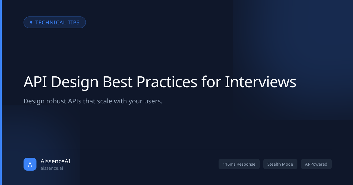 API Design Best Practices for Interviews