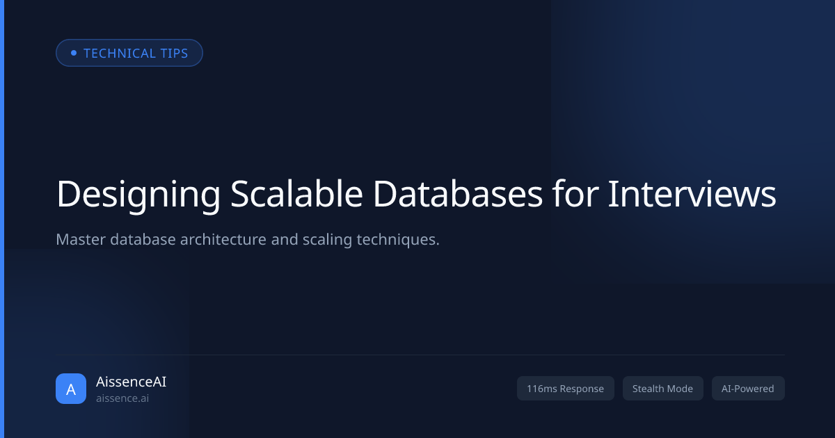Designing Scalable Databases for Interviews