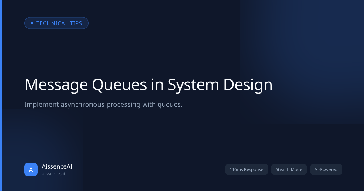 Message Queues in System Design