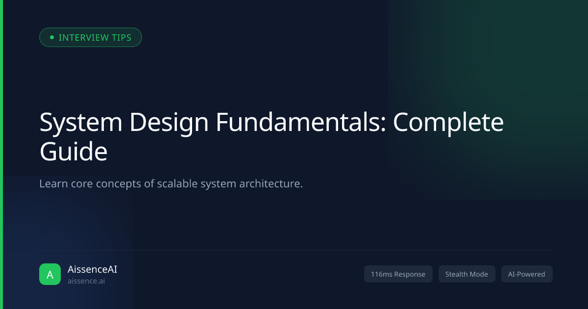 System Design Fundamentals: Complete Guide